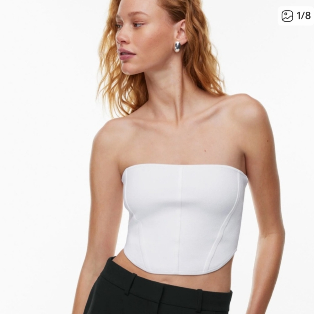 Babaton Sculpt Knit Top Matte Pearl